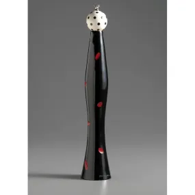 E2-3 in Black, Red, and White Wooden Salt and Pepper Mill Grinder Shaker by Robert Wilhelm of Raw Design