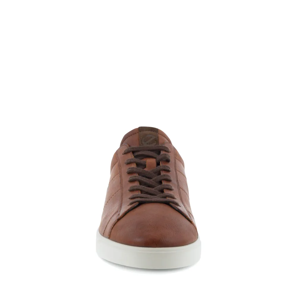 Ecco Men's Street Lite Leather Lace Sneaker (Whisky Brown)