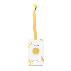 Embossed Poppy Gold Pin Badge Favours - Pack of 10