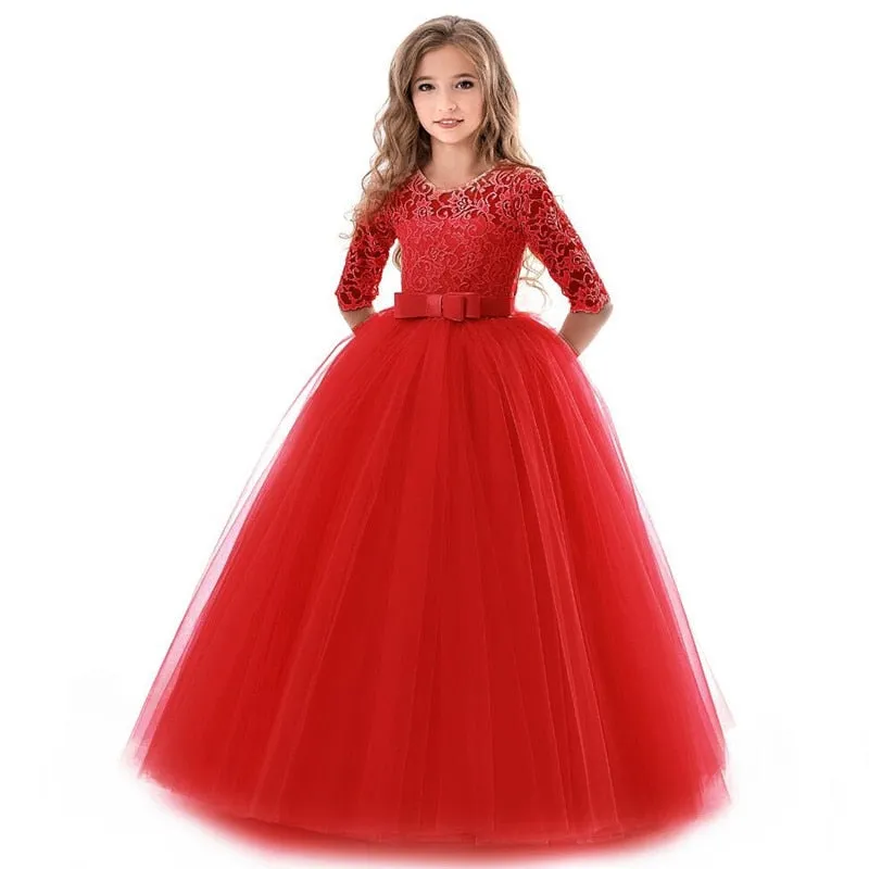 Flower Girl Banquet Long Dress