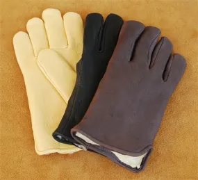 Geier Gloves 200 LDP Pile Lined Deerskin Driving Gloves (Made in USA)