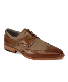 Giovanni Nico Wingtip Shoes - Tan