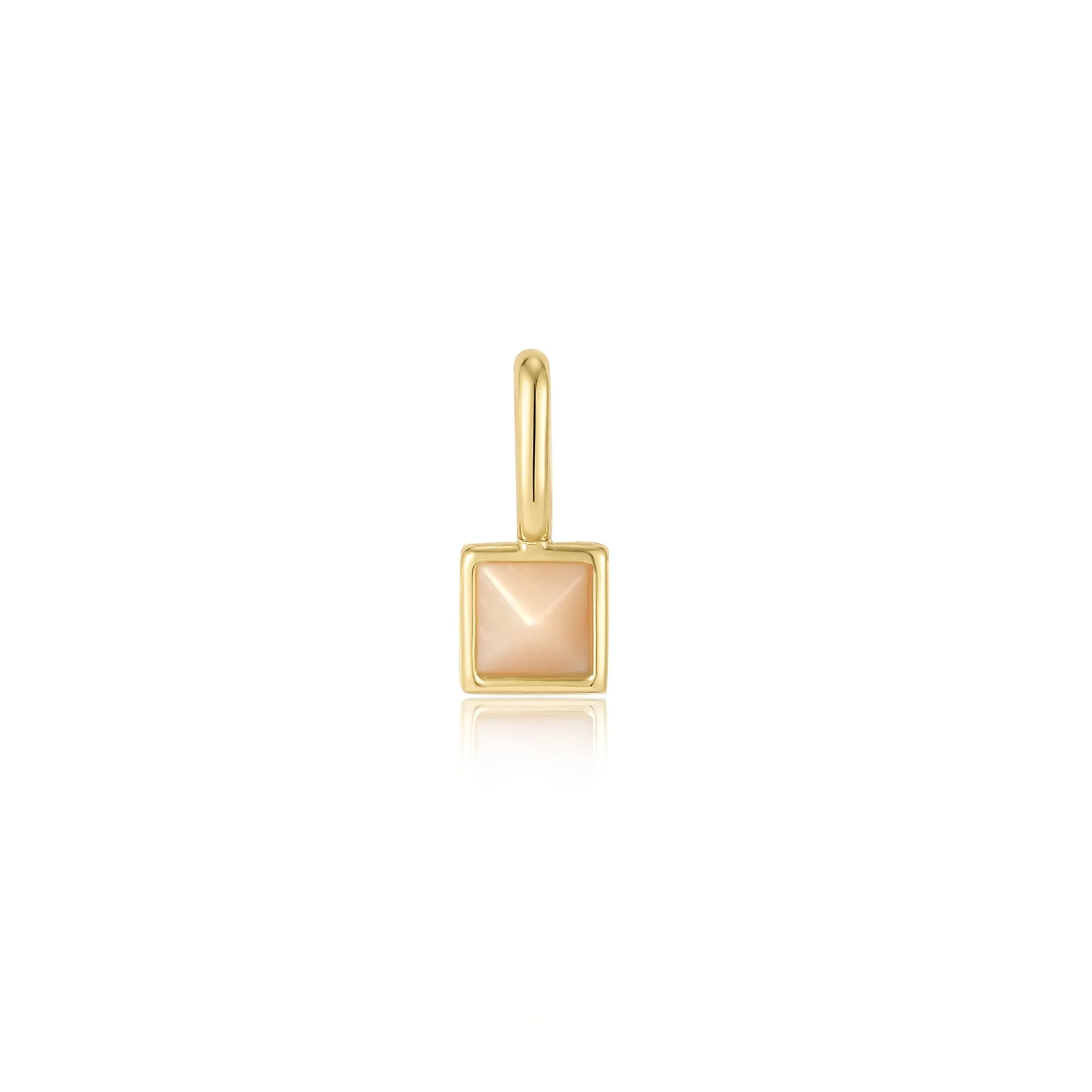 Gold Mother Of Pearl Charm Pendant