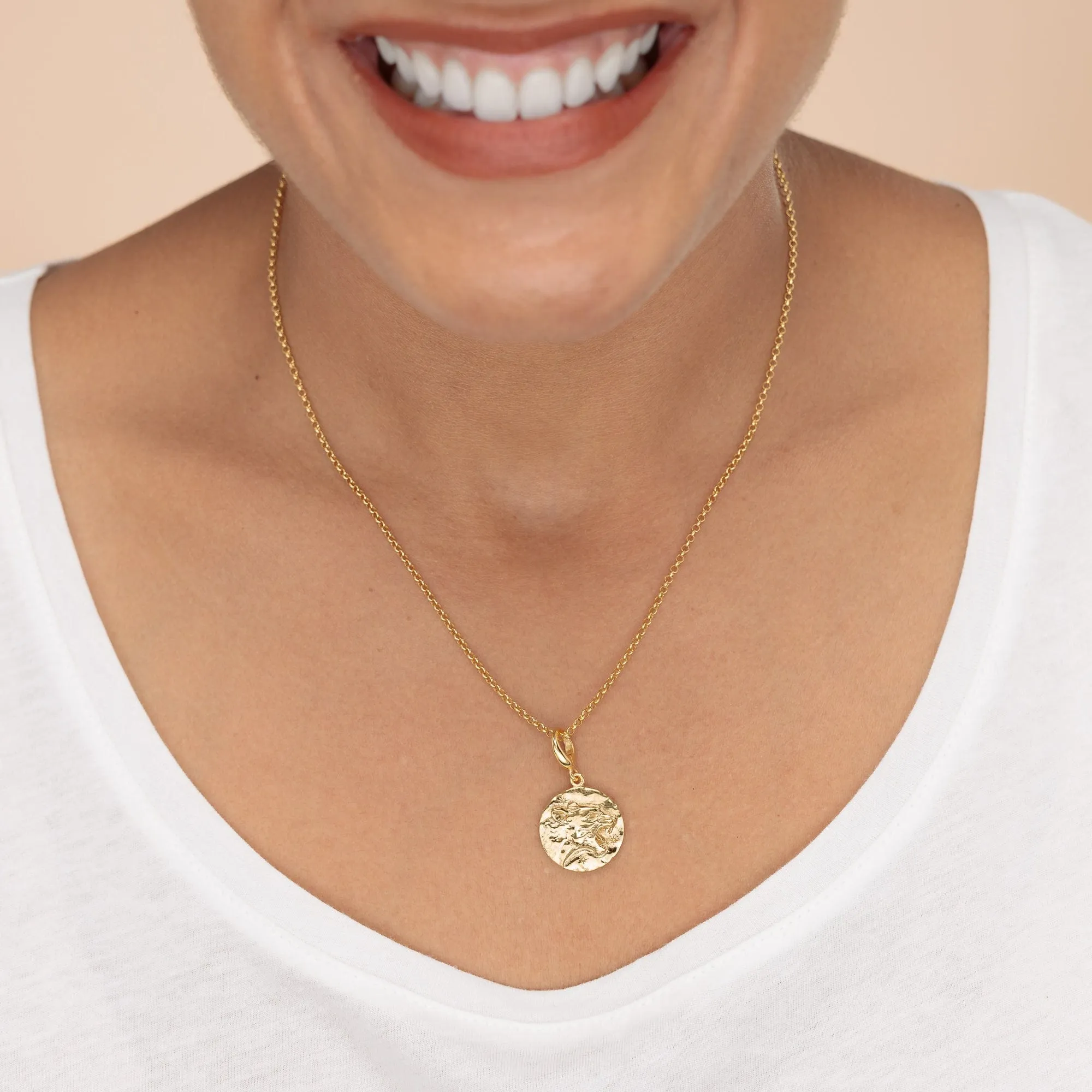 Gold Plated Leo Zodiac Charm