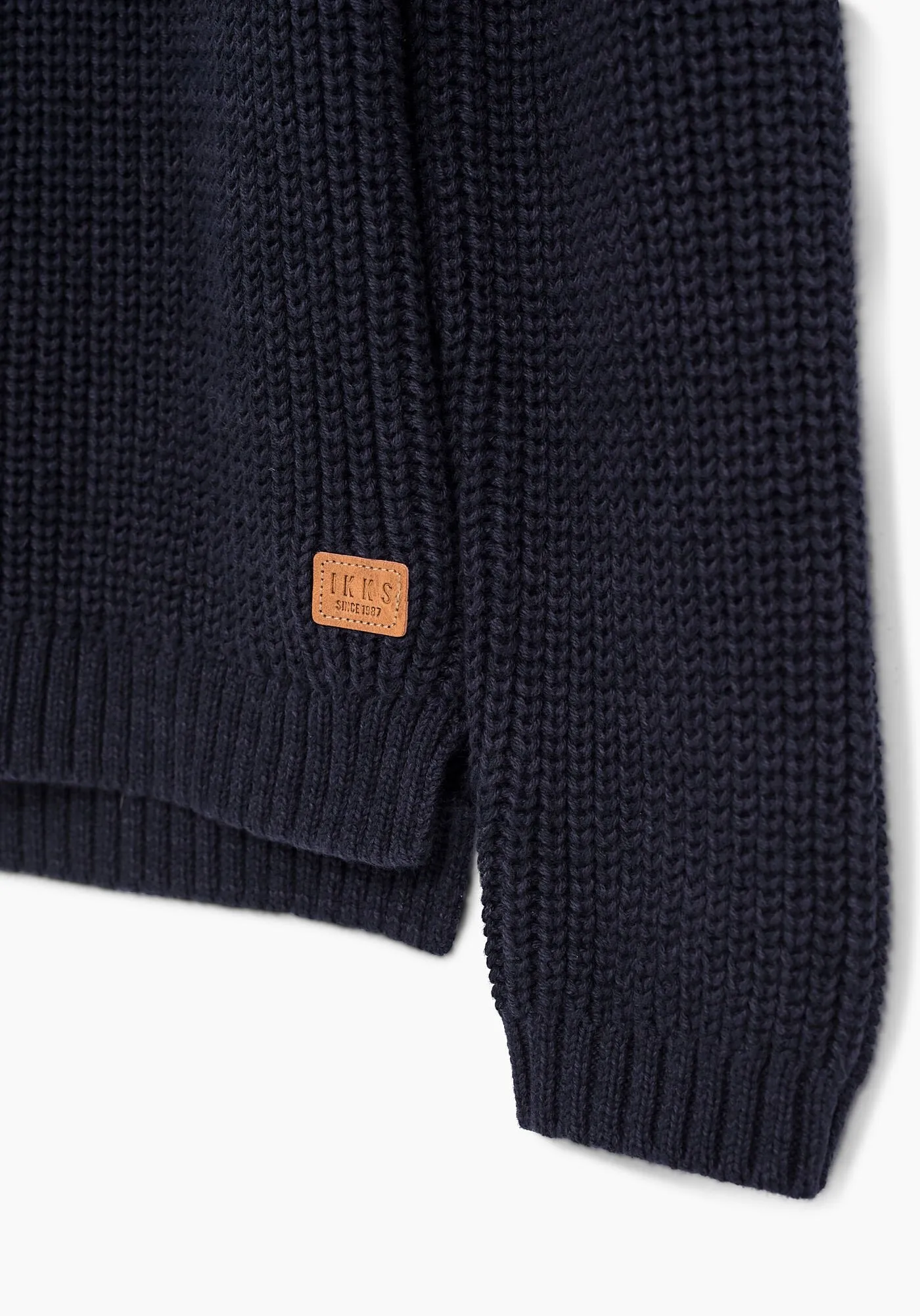 IKKS BOYS’ Zip-Nect Jumper in Black