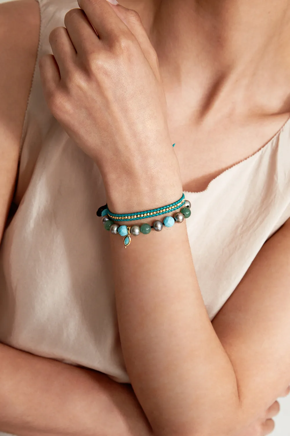 Indira Wrap Bracelet Turquoise Mix