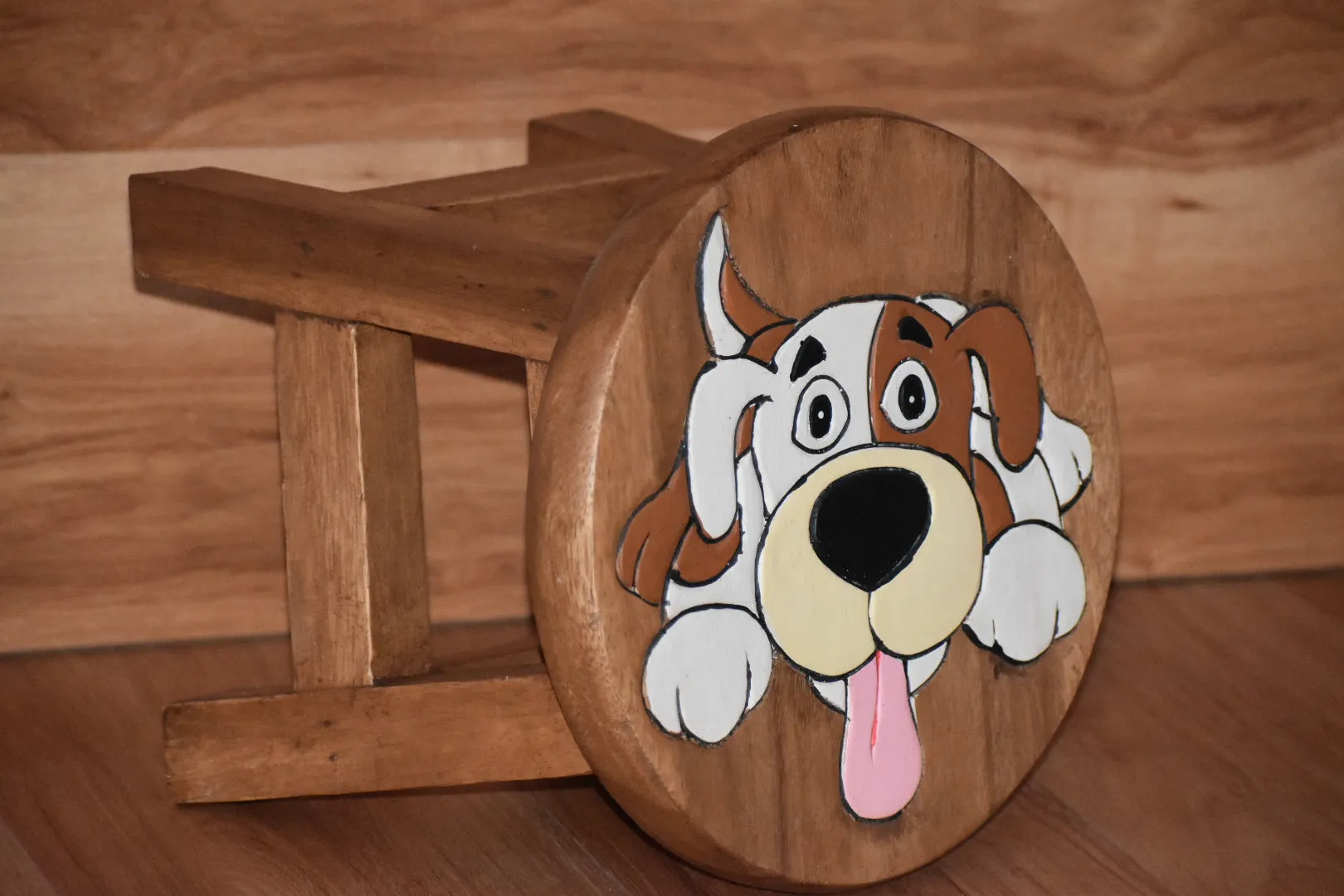 Kids furniture Wooden Stool Puppy Dog Chair Toddlers Step Sitting