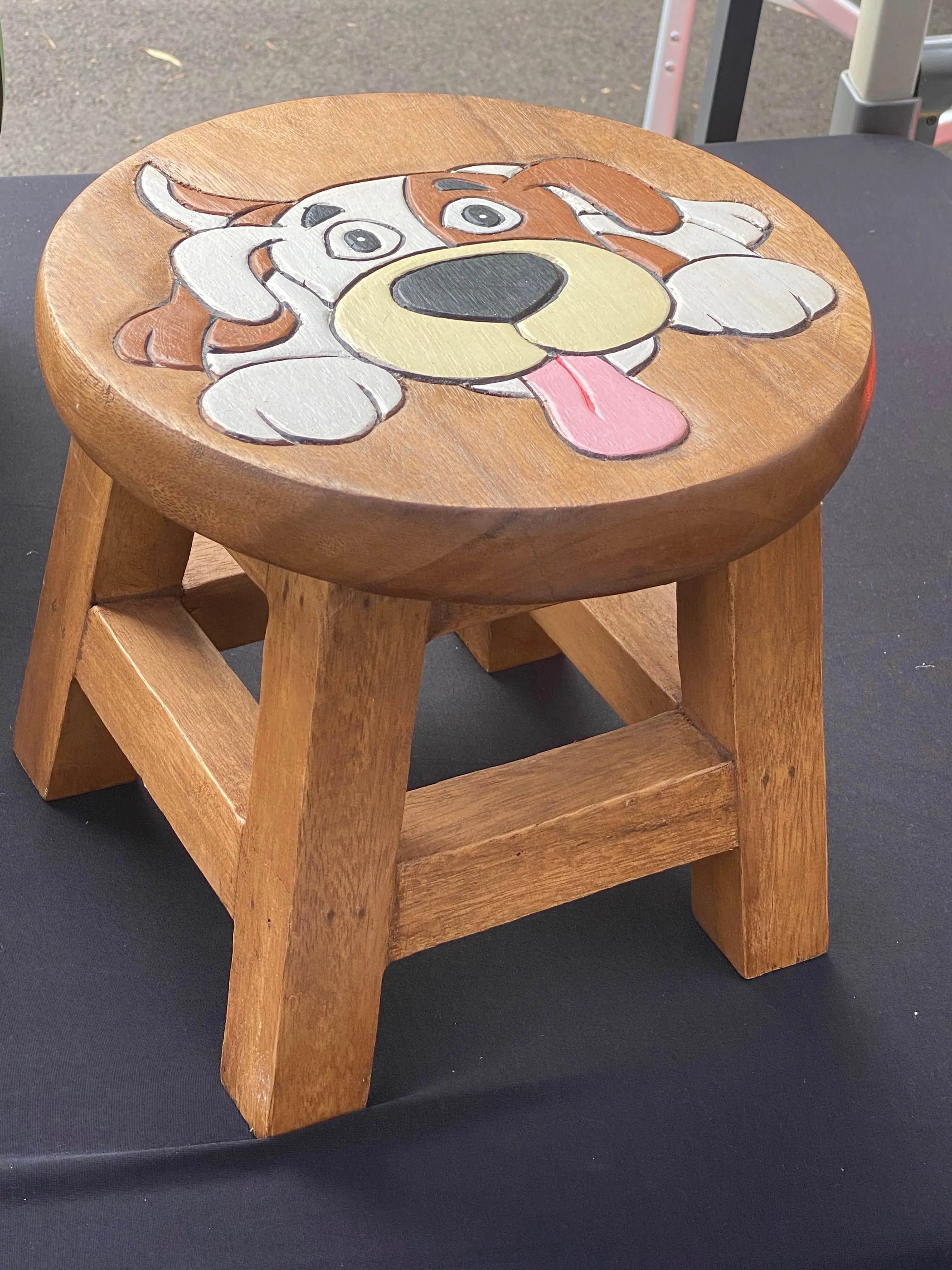 Kids furniture Wooden Stool Puppy Dog Chair Toddlers Step Sitting