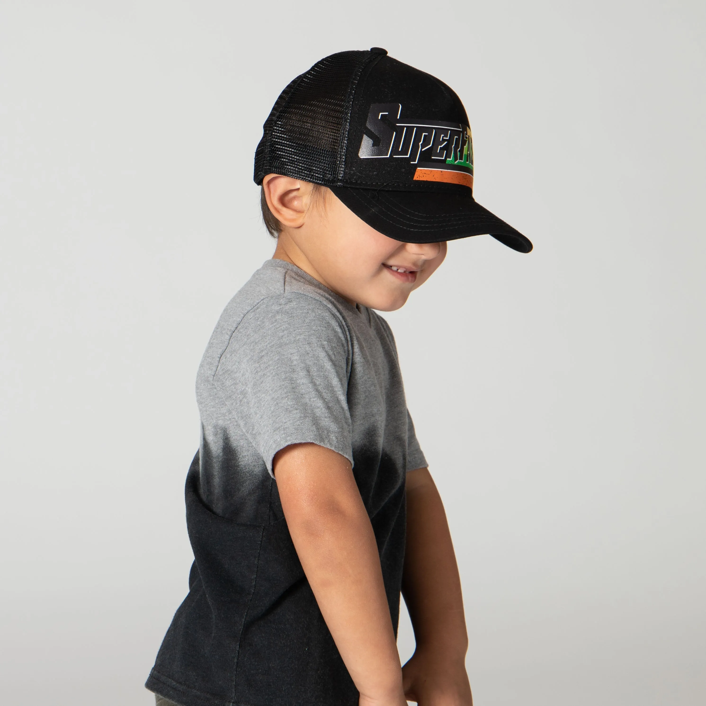 Kids "Superfast" Cut & Sew Cotton & Mesh Trucker