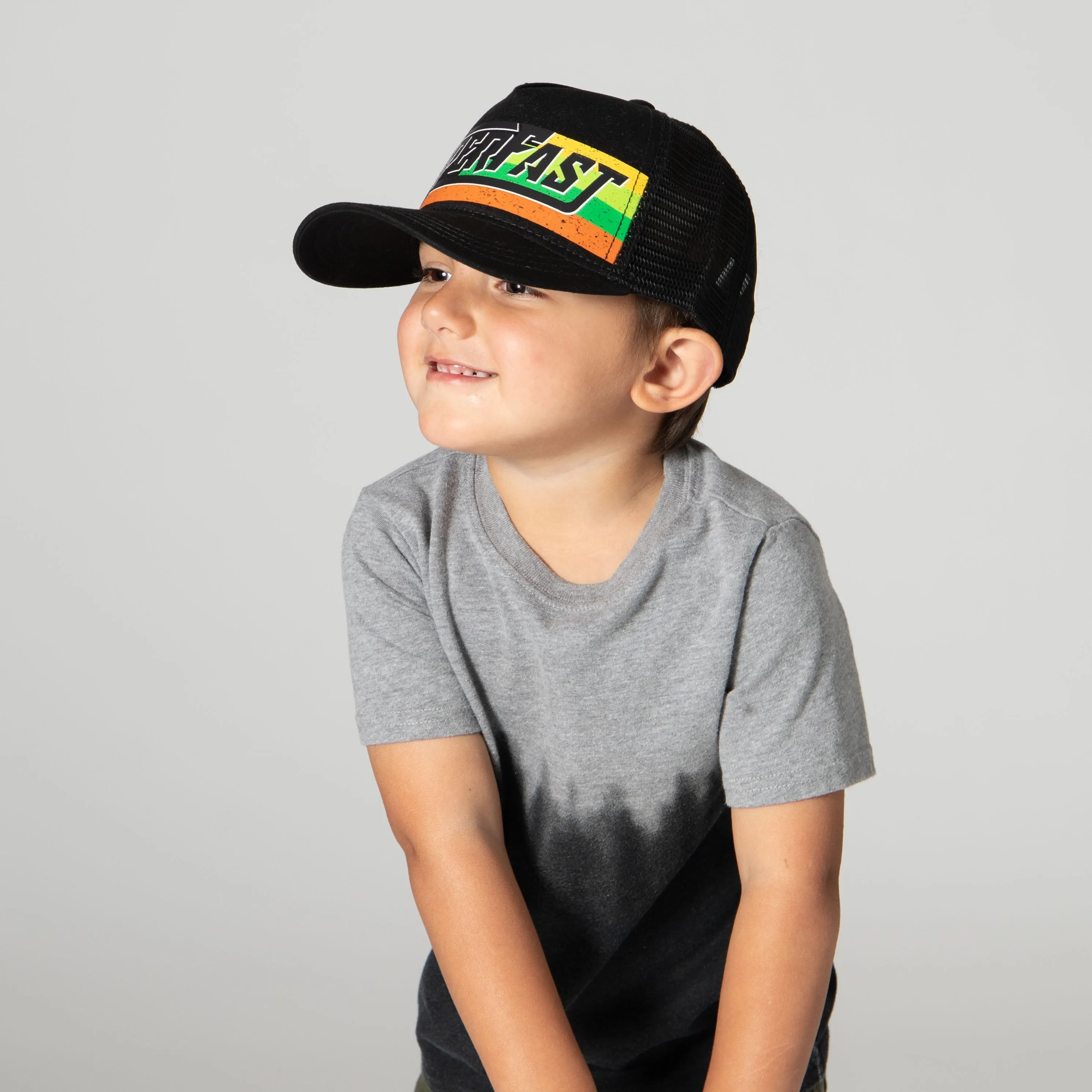 Kids "Superfast" Cut & Sew Cotton & Mesh Trucker