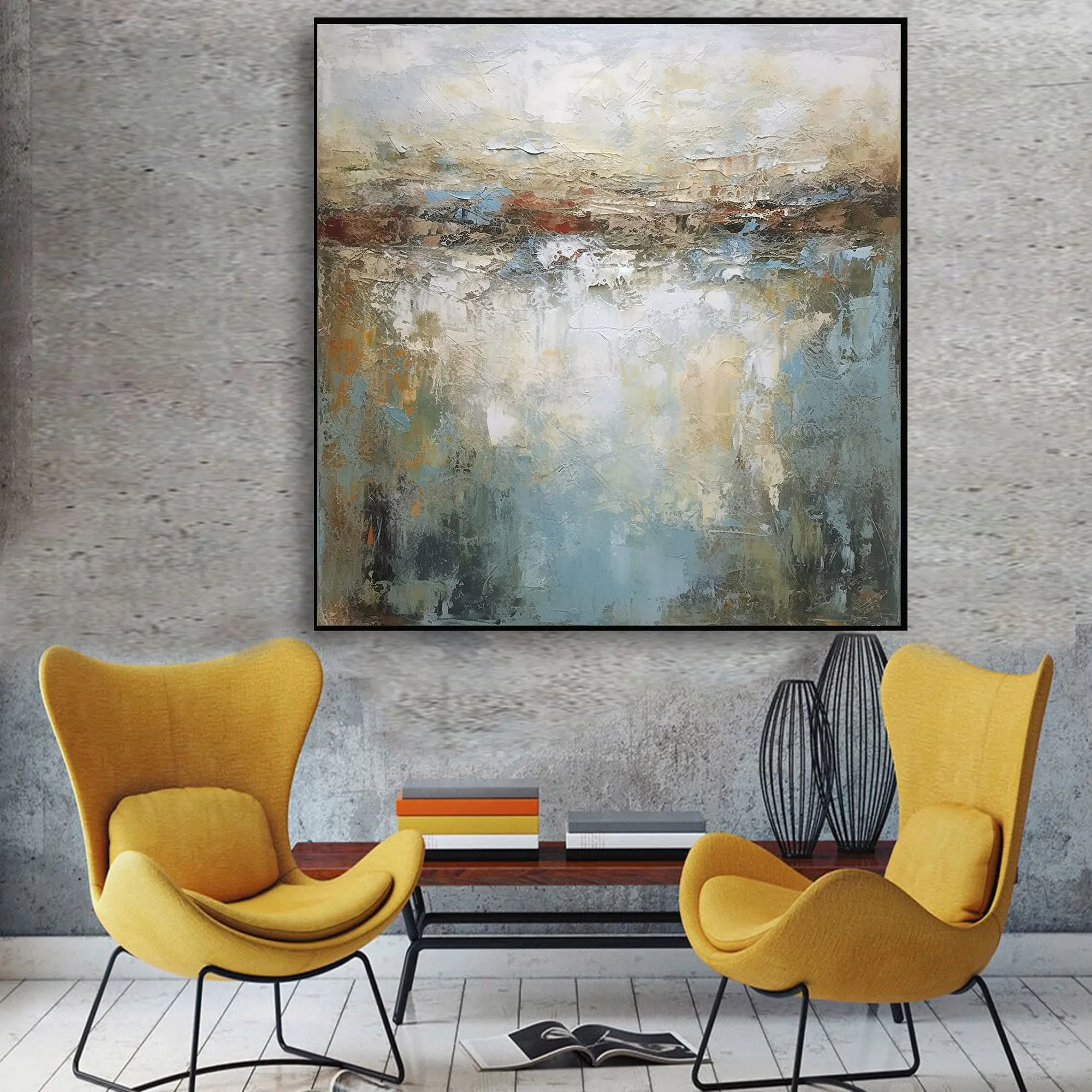 Large Grey Abstract Painting Extra Large Abstract Painting Original Art Modern Art Texture Painting Gray Abstract Painting