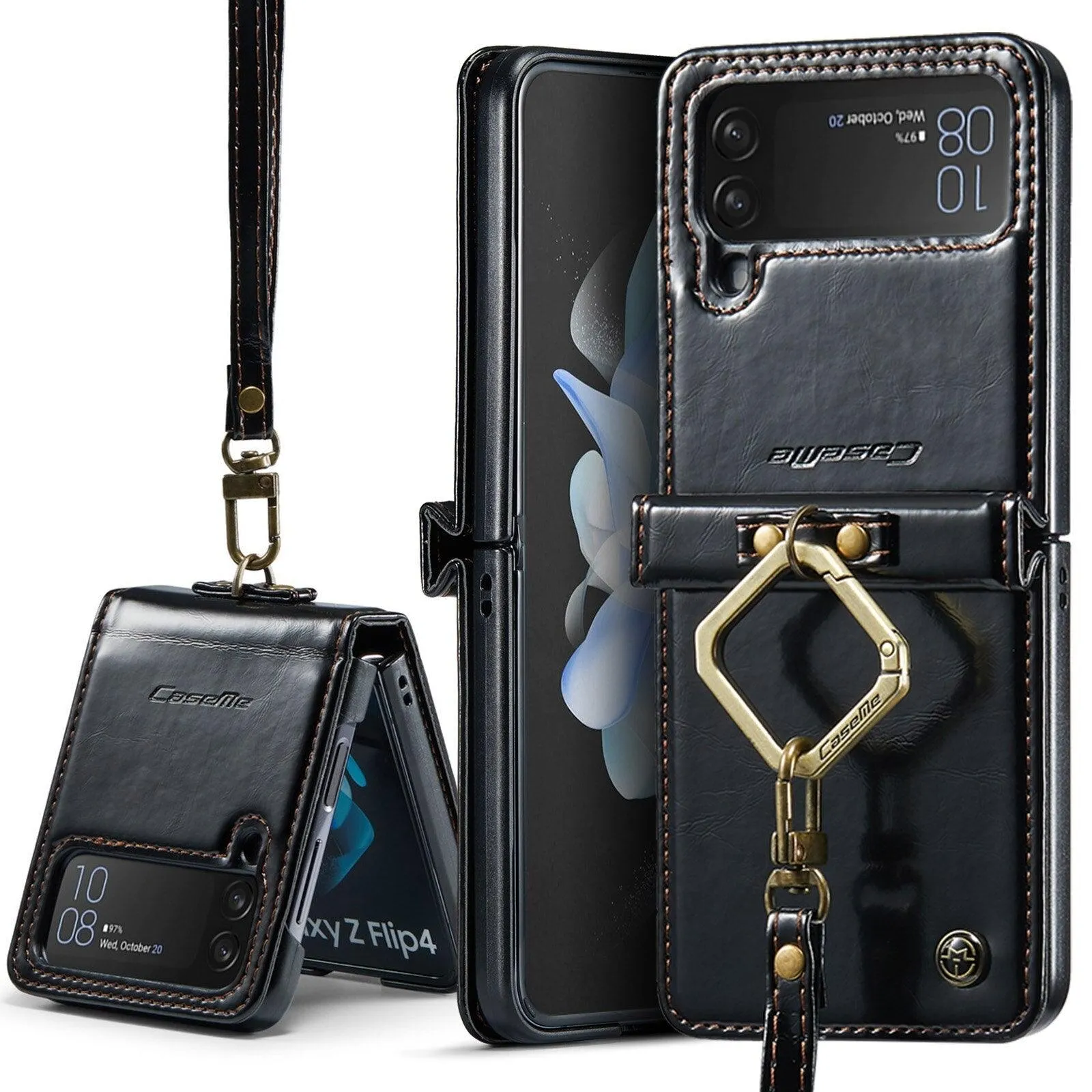 Lauri Luxury Magnetic Leather Wallet Case for Samsung Galaxy Z Flip 4