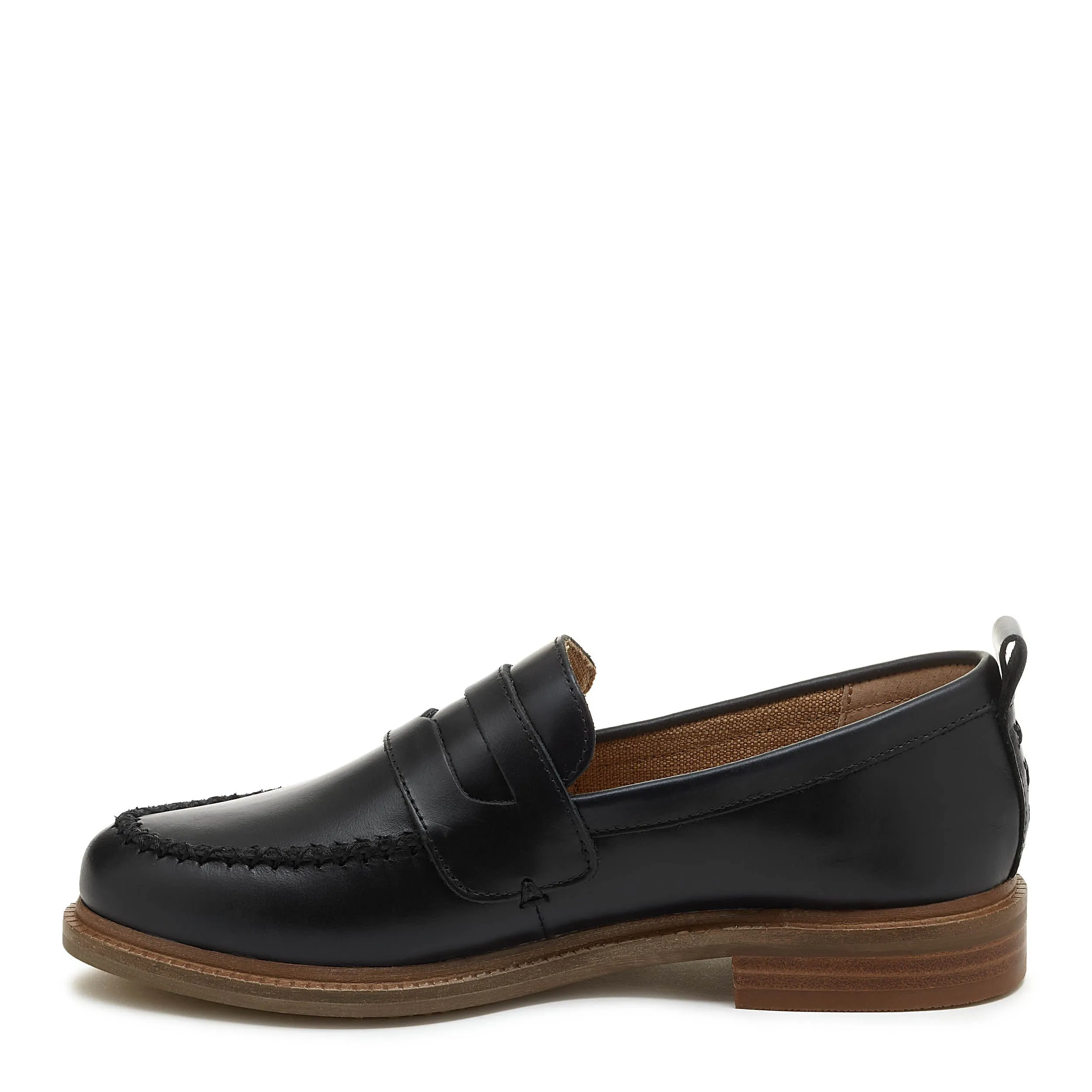 Lens Black Glossy Leather Loafers