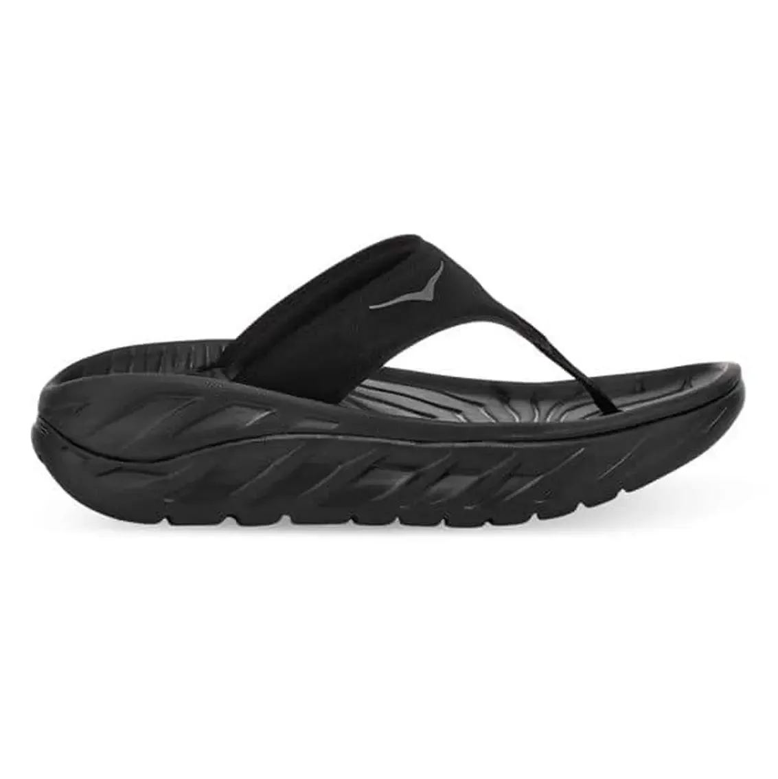 Mens Hoka Ora Recovery Flip - Black / Dark Gull Gray