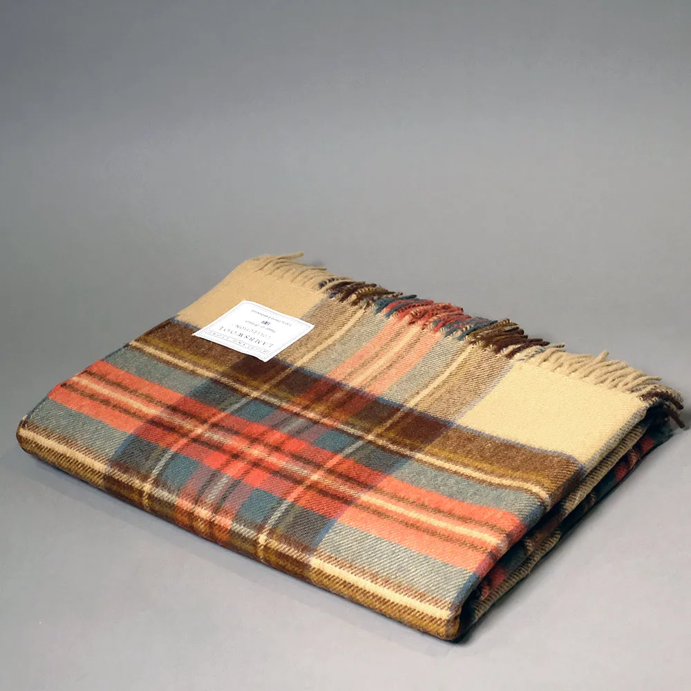 Merino Wool Antique Dress Stewart Tartan Blanket