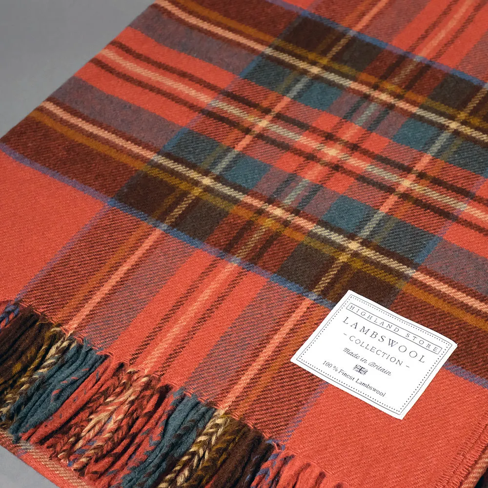 Merino Wool Antique Royal Stewart Tartan Blanket