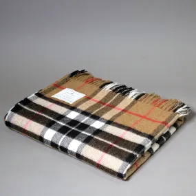 Merino Wool Camel Thompson Tartan Blanket