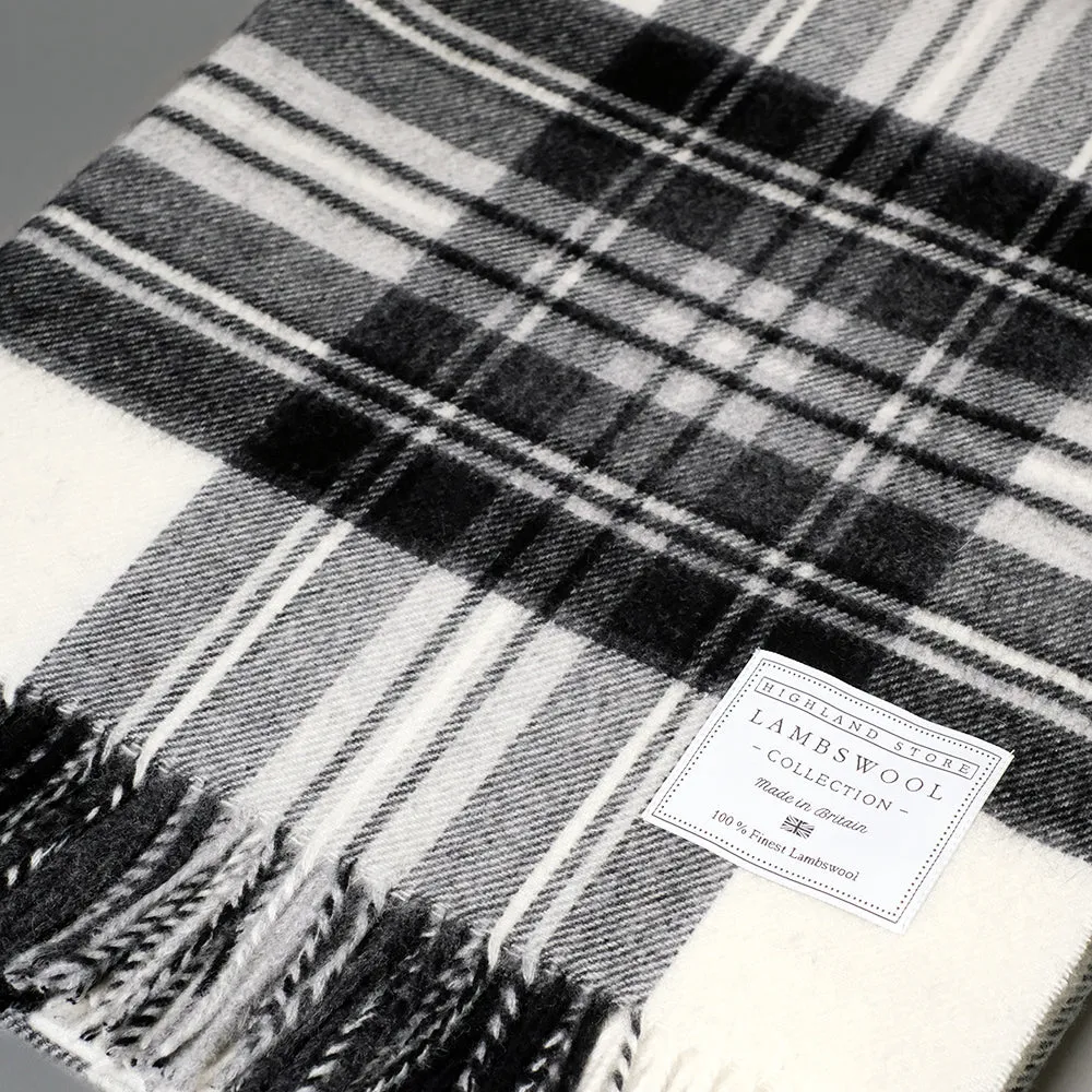 Merino Wool Grey Dress Stewart Tartan Blanket