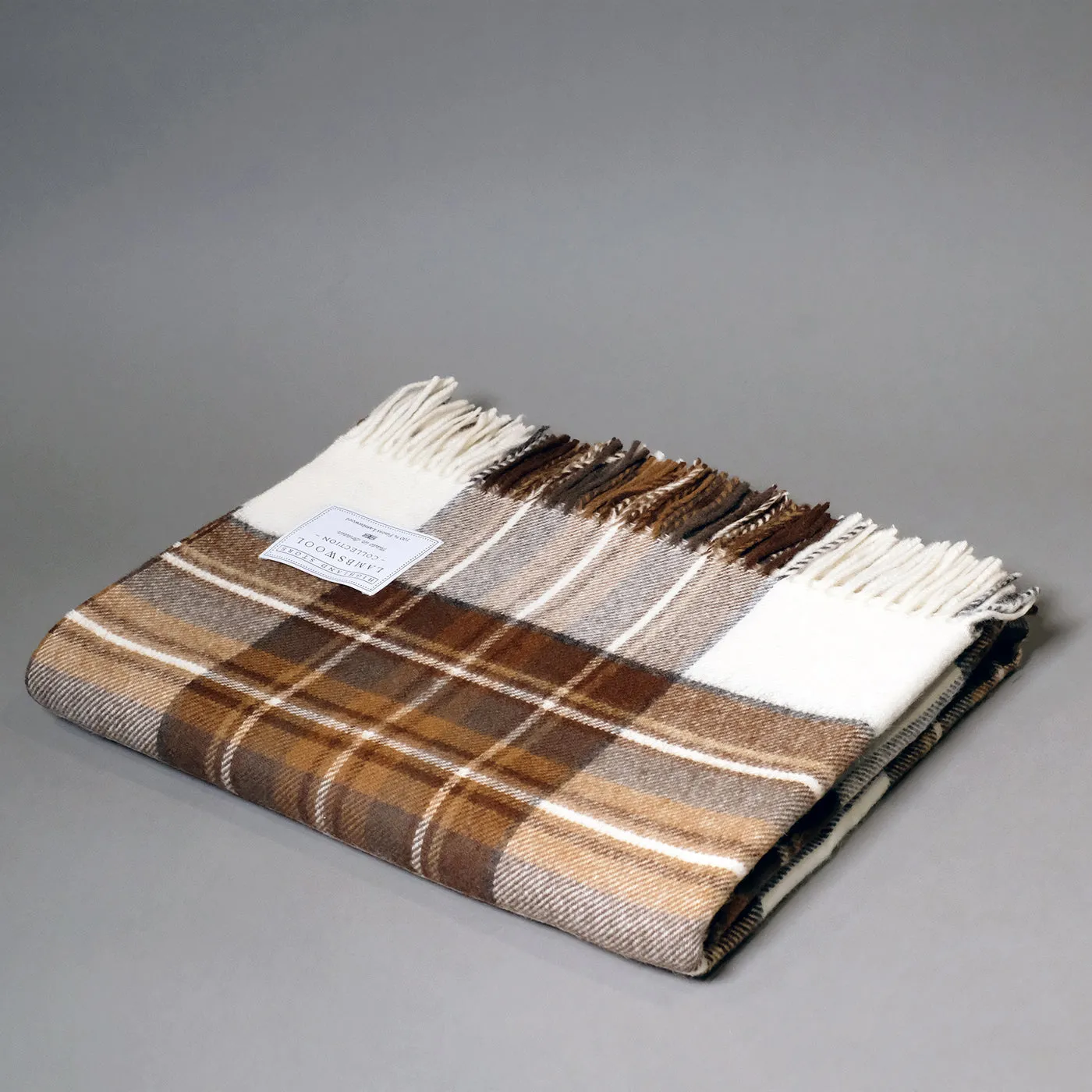 Merino Wool Natural Dress Stewart Tartan Blanket