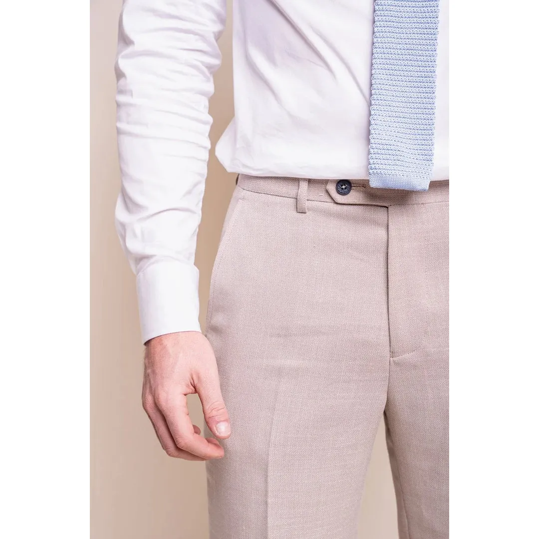 Miami - Men's Beige Wedding Trousers