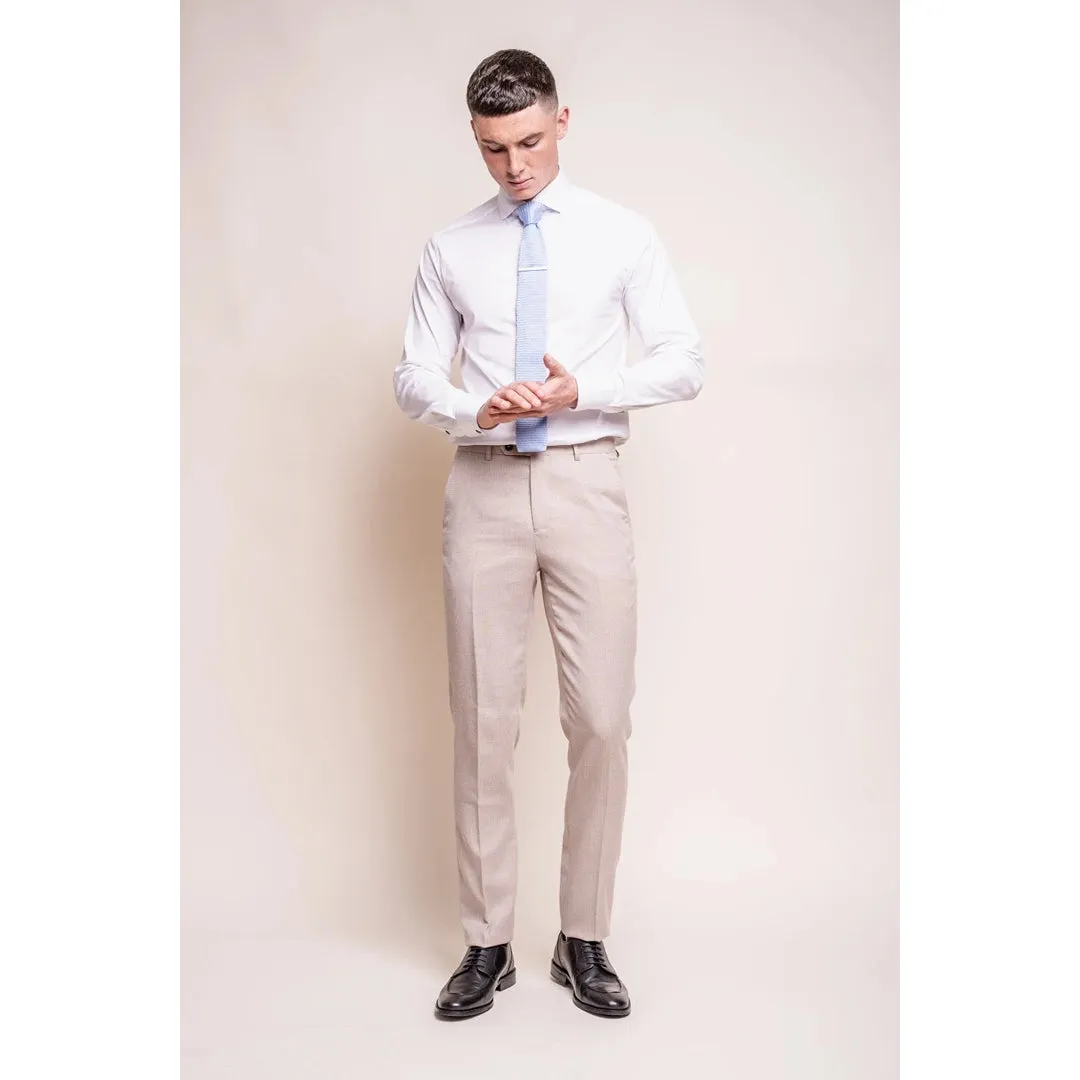 Miami - Men's Beige Wedding Trousers