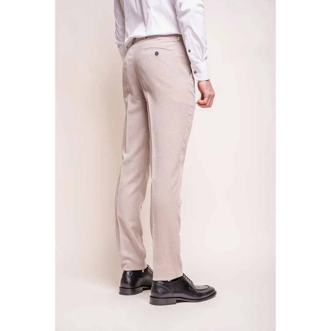 Miami - Men's Beige Wedding Trousers