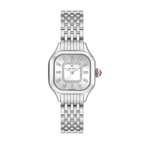 Michele Meggie High Shine Diamond Dial Stainless Steel watch