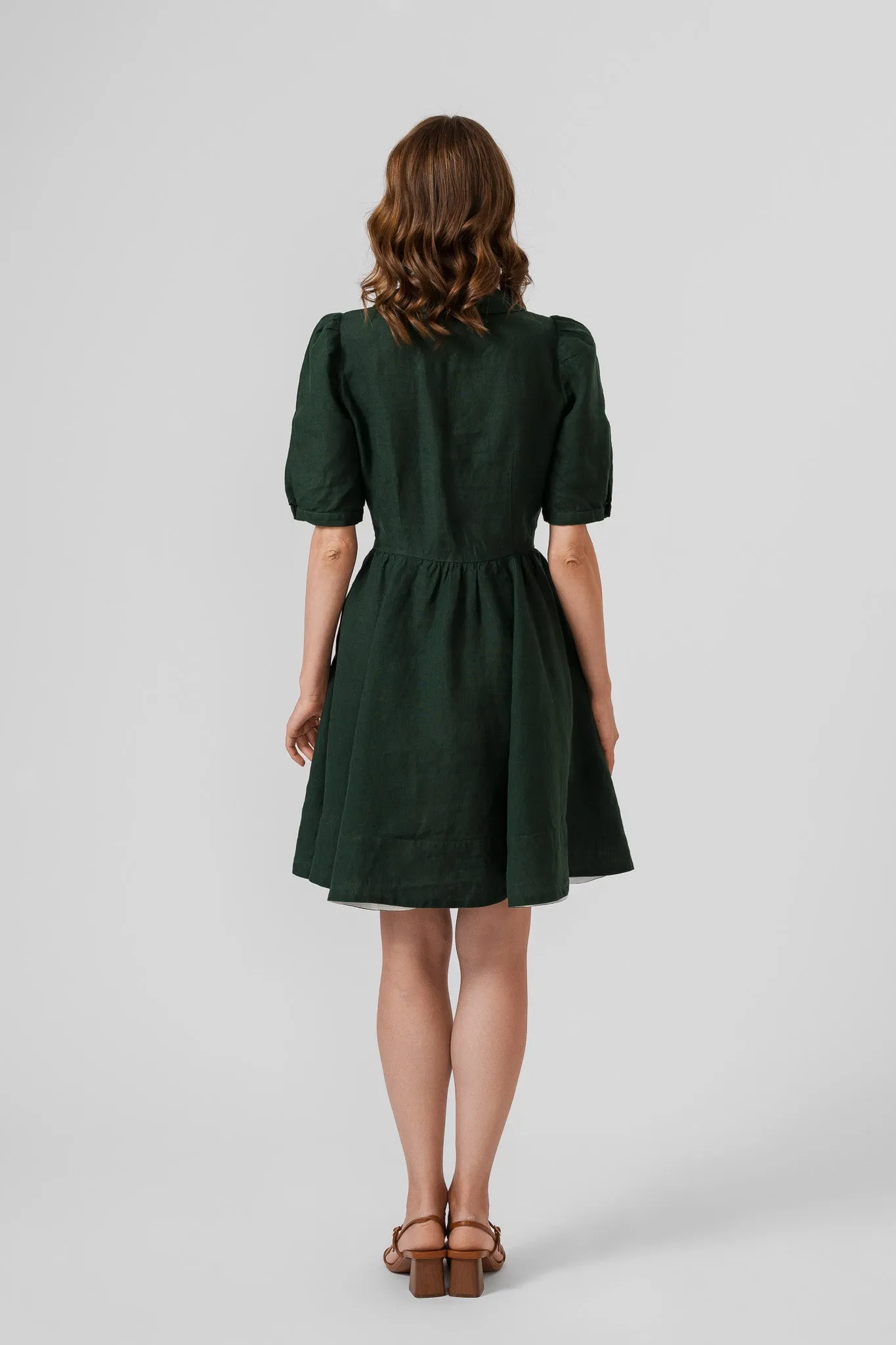 Mini Classic Dress, Puff Sleeve