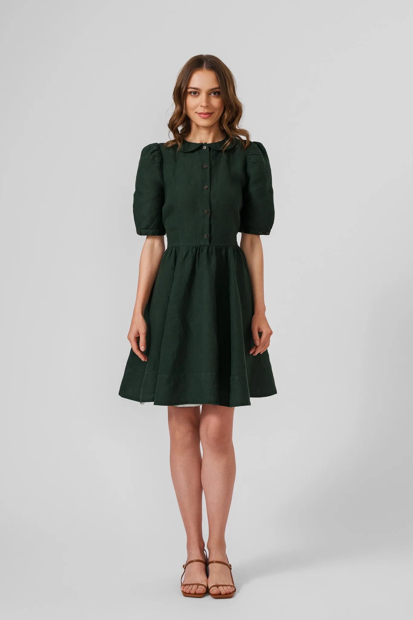 Mini Classic Dress, Puff Sleeve