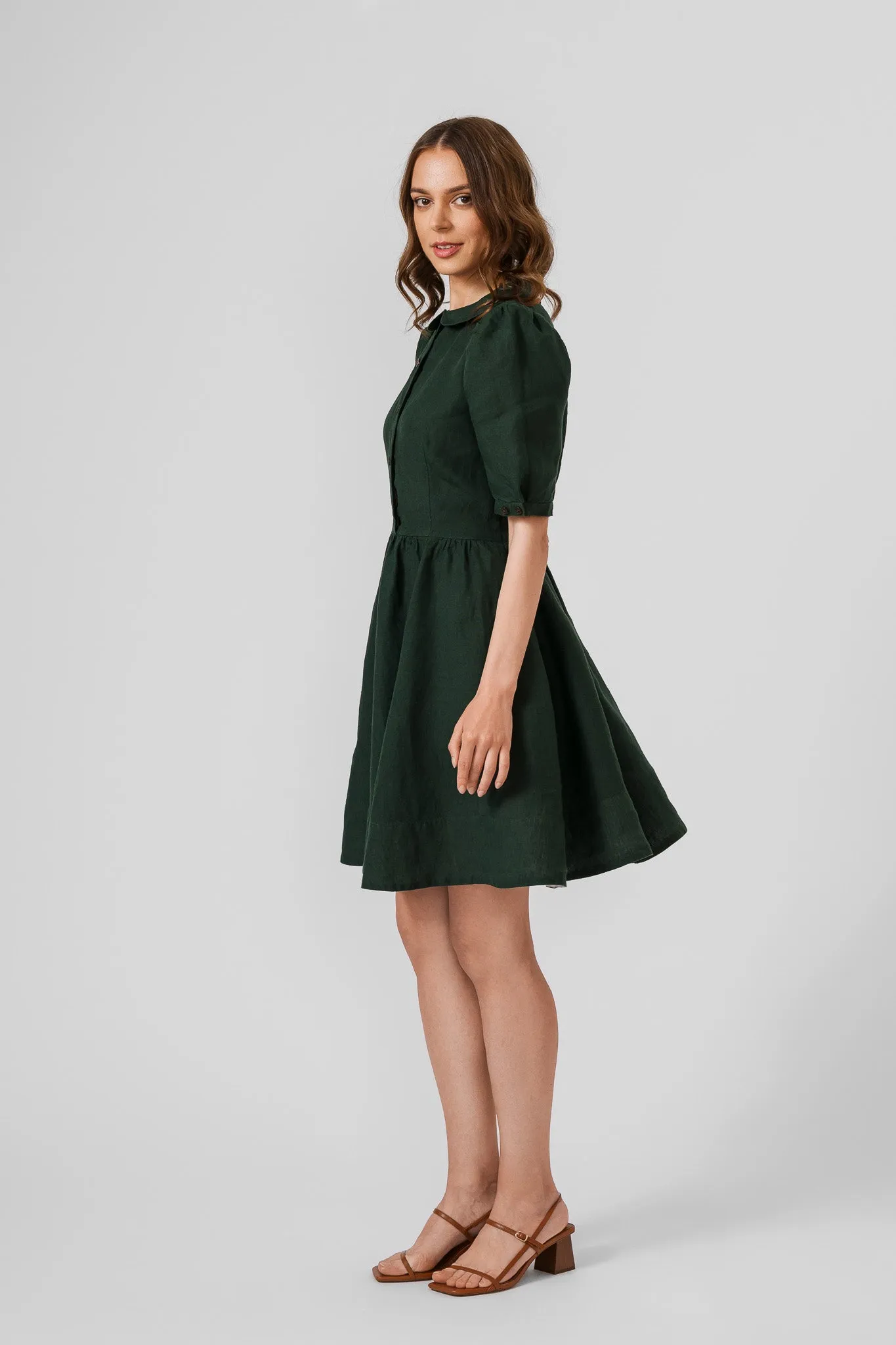 Mini Classic Dress, Puff Sleeve