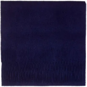 Navy Blue Pure Lambswool Scarf