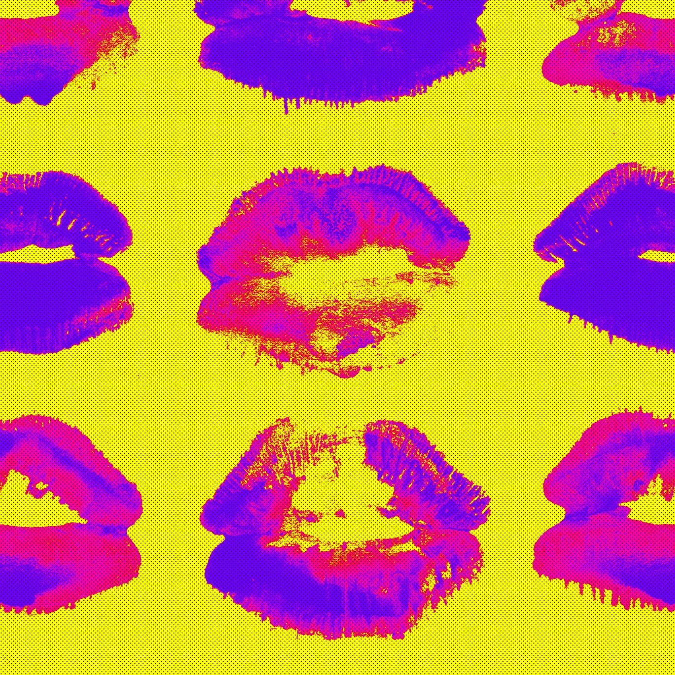 Neon Kiss Wallpaper