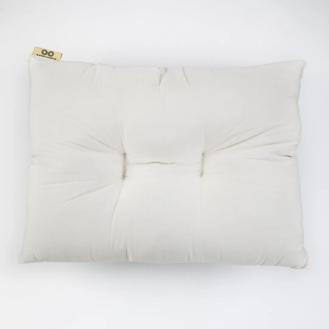 OAHU 100% Wild Kapok Contour Pillow (Organic Cotton Casing) (Made in USA)