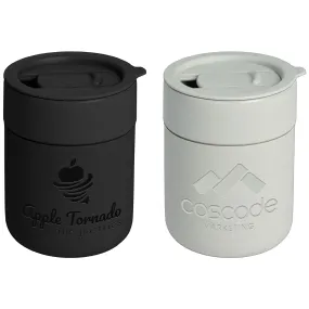 Obsidian 9 oz. Ceramic and Silicone Mug - Your Logo/Name Laser Engraved