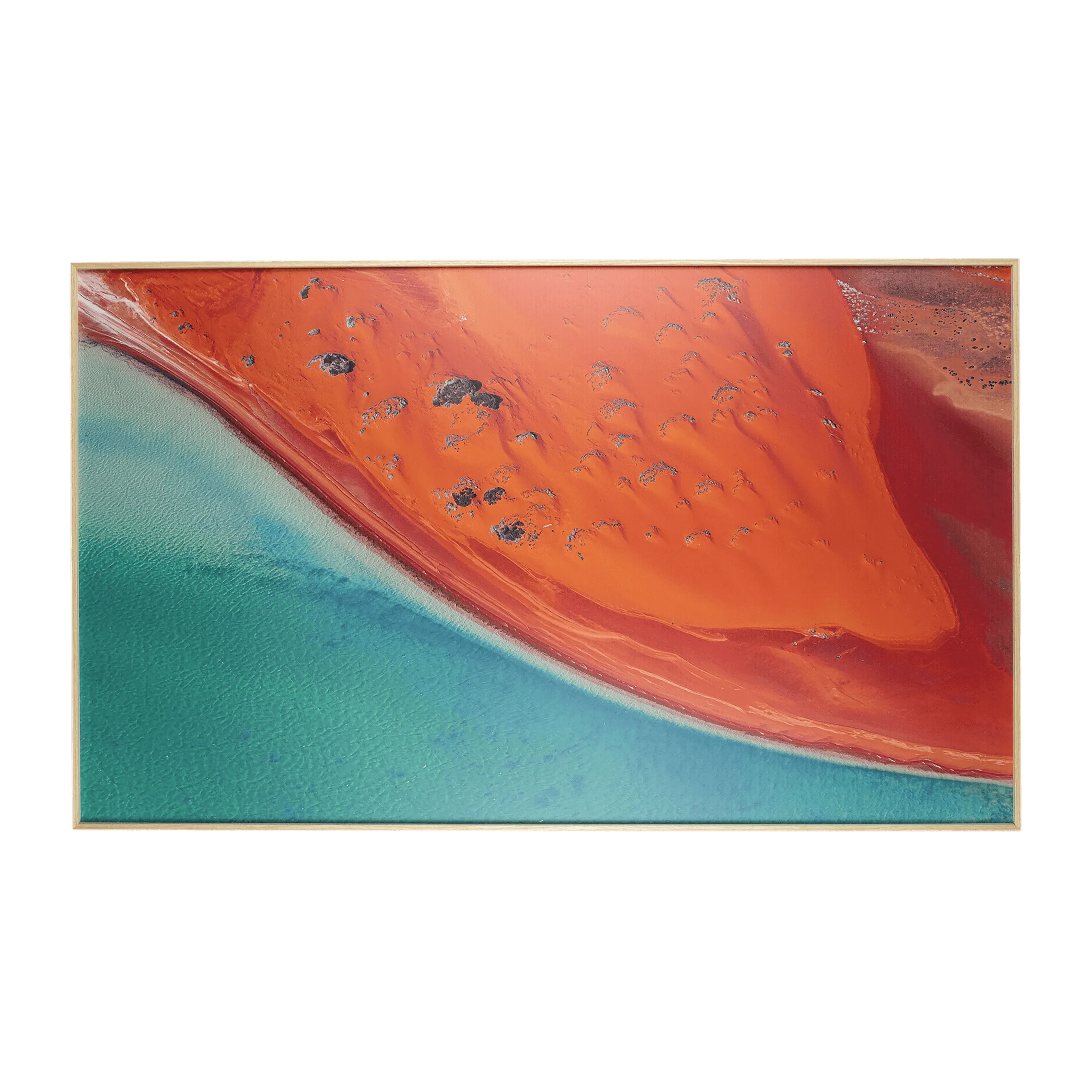 Ocean and Earth 2 - 60 x 100cm Outdoor UV Wall Art with Beech Aluminium Frame