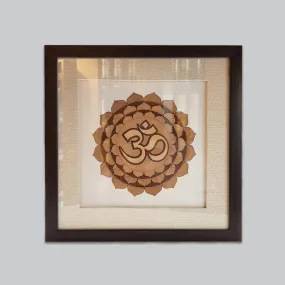 Om Wooden Art Frame 12 x 12 in