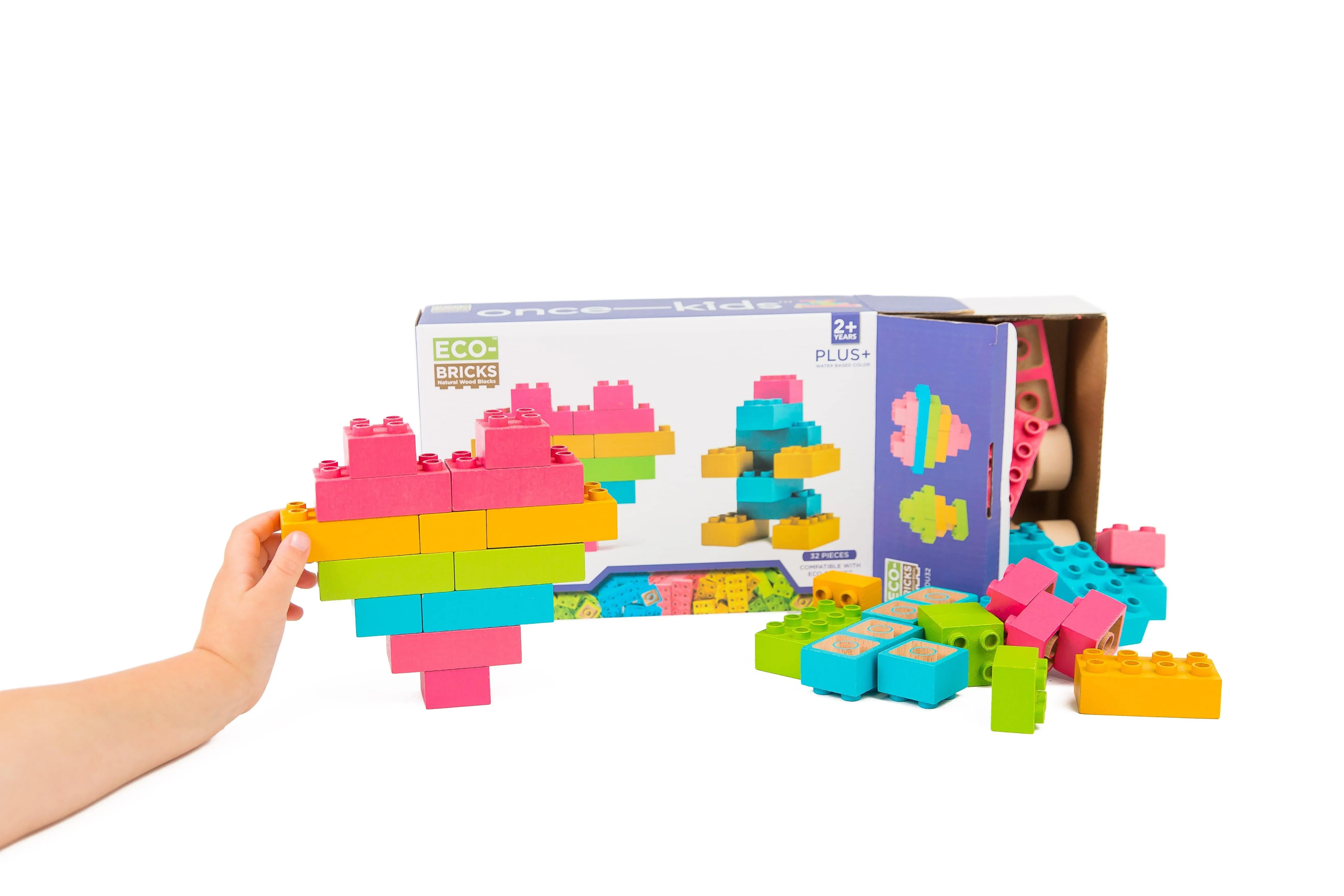 Plus  Color Wood Bricks Education Medium Set