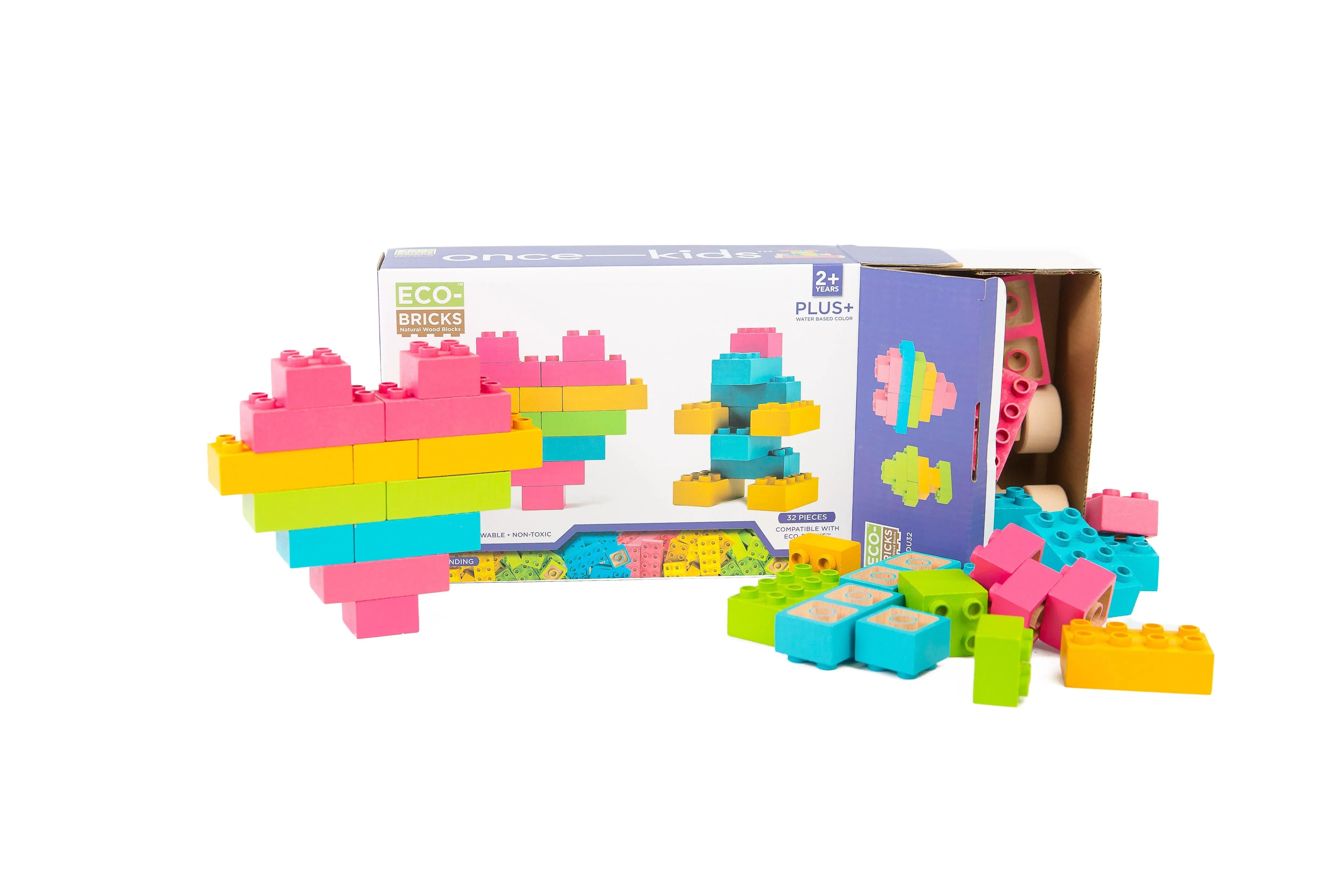 Plus  Color Wood Bricks Education Medium Set