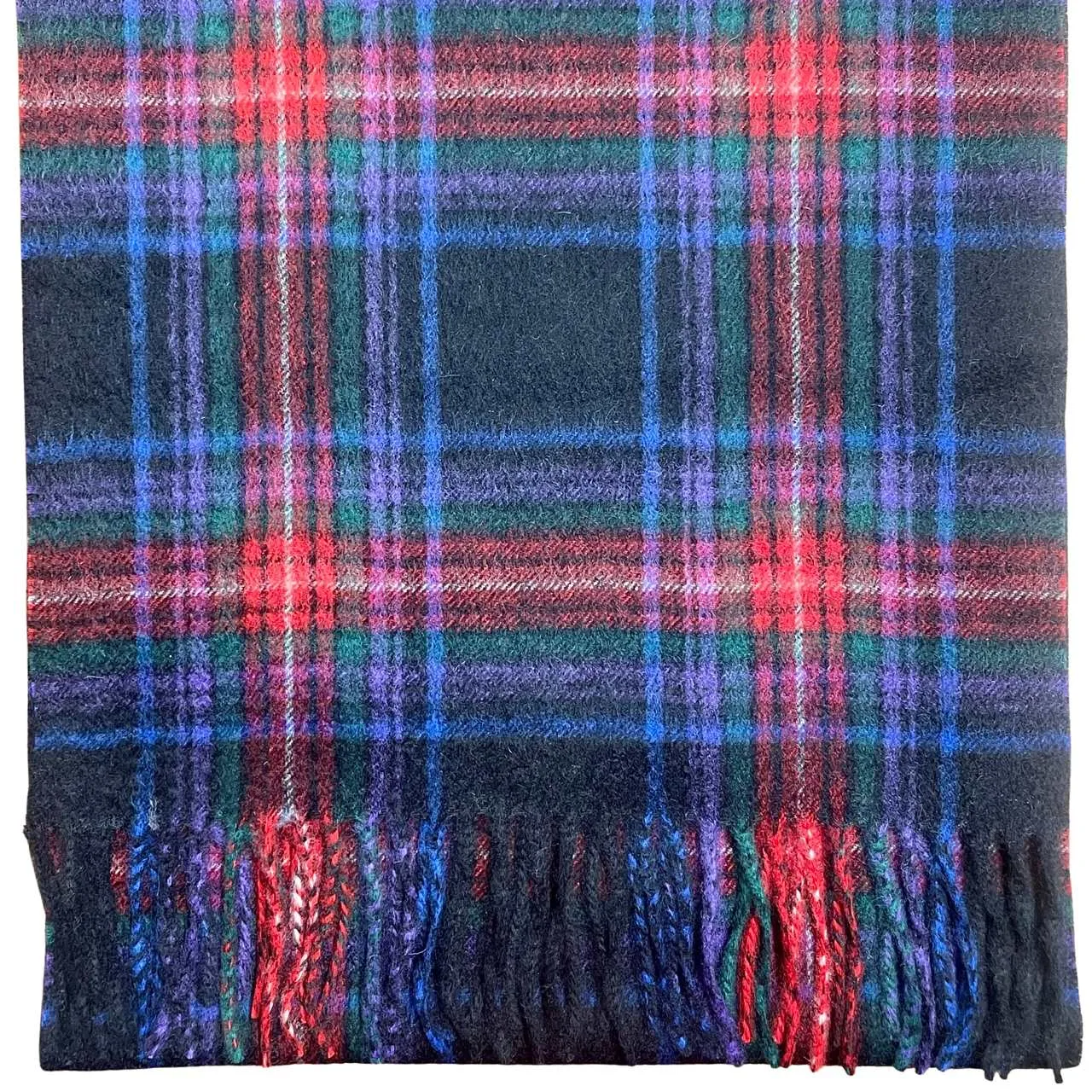 Pure Cashmere Scarf - Purple Stewart Tartan