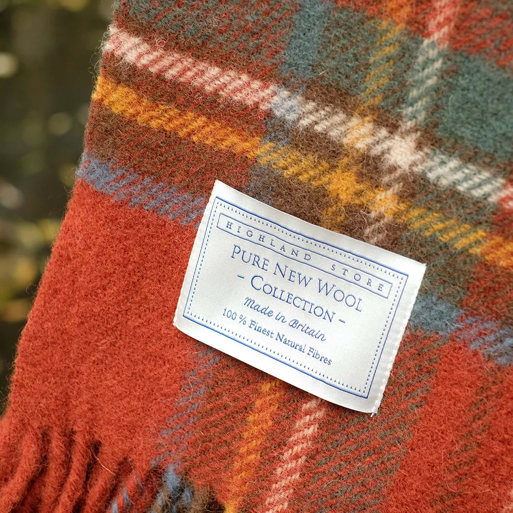 Pure Wool Blanket in Antique Royal Stewart Tartan