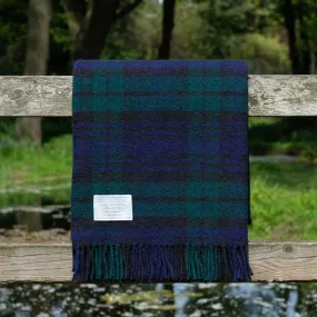 Pure Wool Blanket in Black Watch Tartan