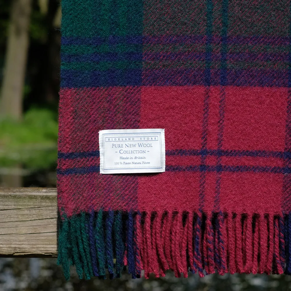 Pure Wool Blanket in Lindsay Tartan