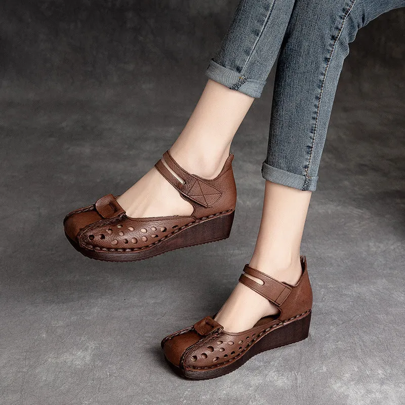 Retro Platform Mary Jane Square Toe Coffee/Brown/Apricot/CoffeeNew