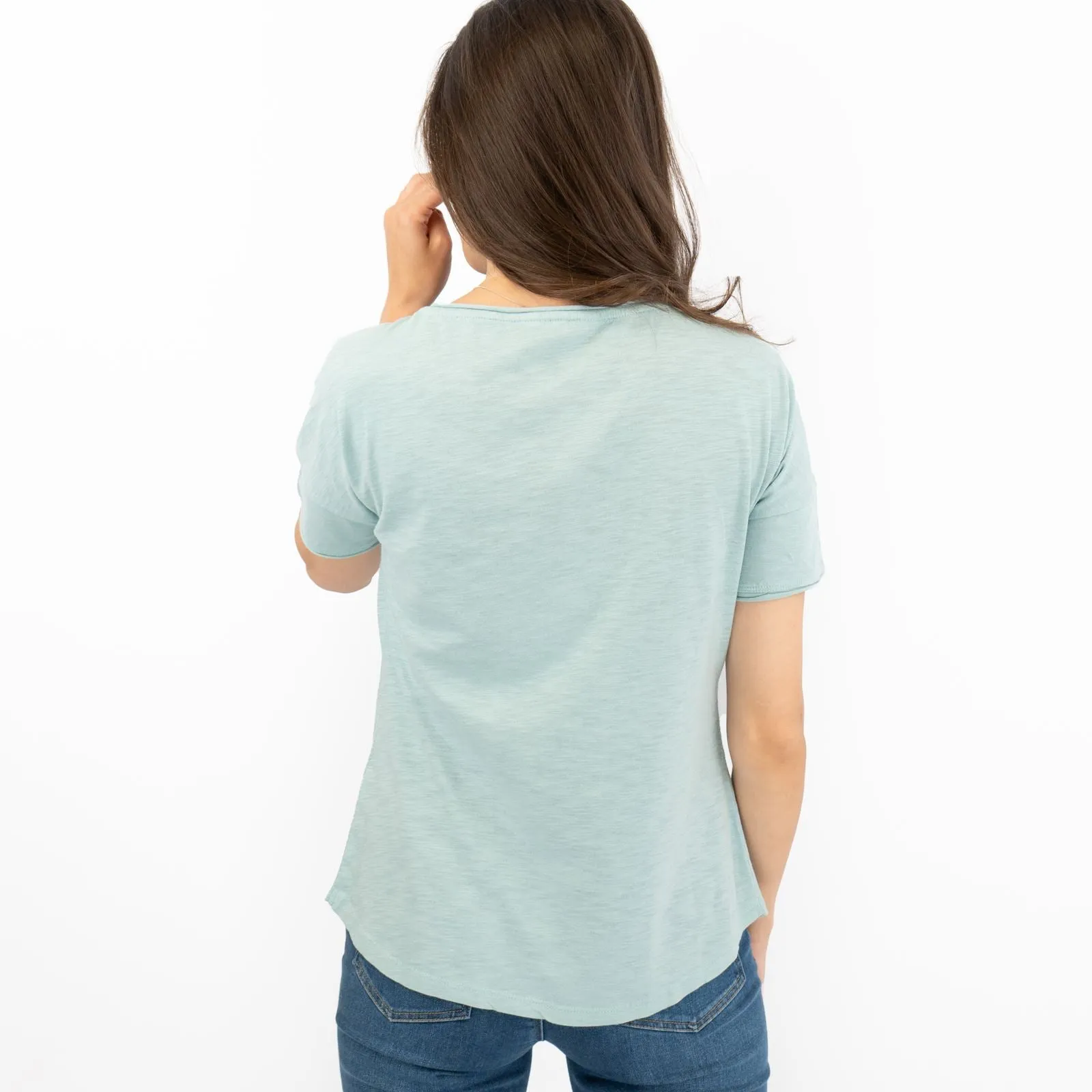 Seasalt Seedblown Pastel Green Short Sleeve Comfort Summer Tops