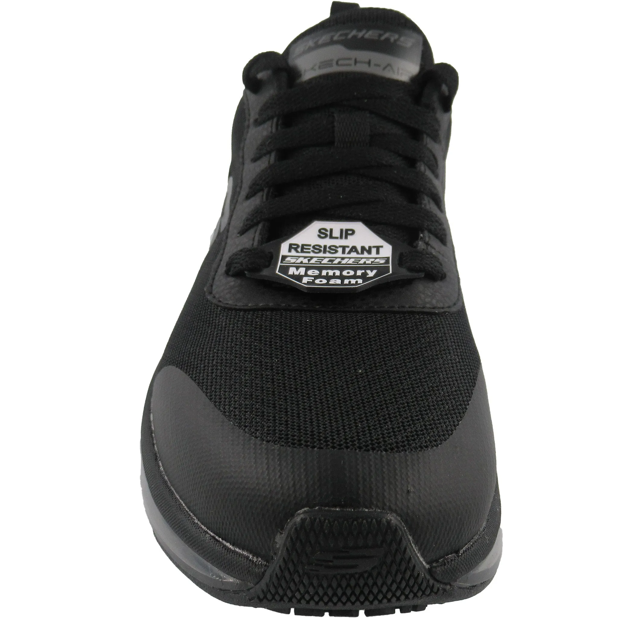 Skechers Men's 77534 Skech-Air Chamness Slip Resistant Black Work Shoes