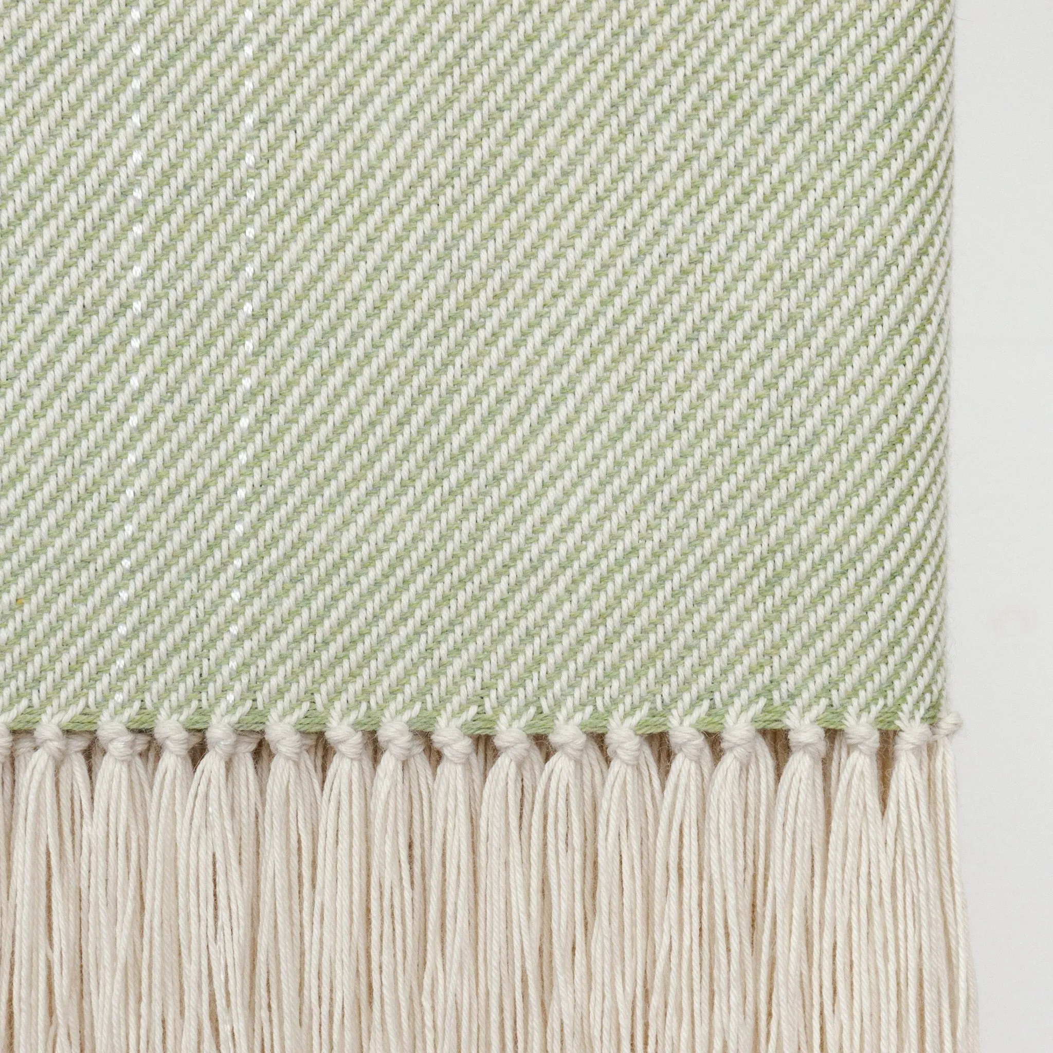 Spring Green Alpaca Handwoven Throw