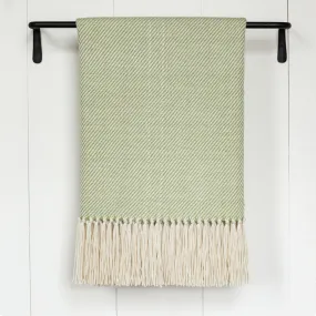 Spring Green Alpaca Handwoven Throw