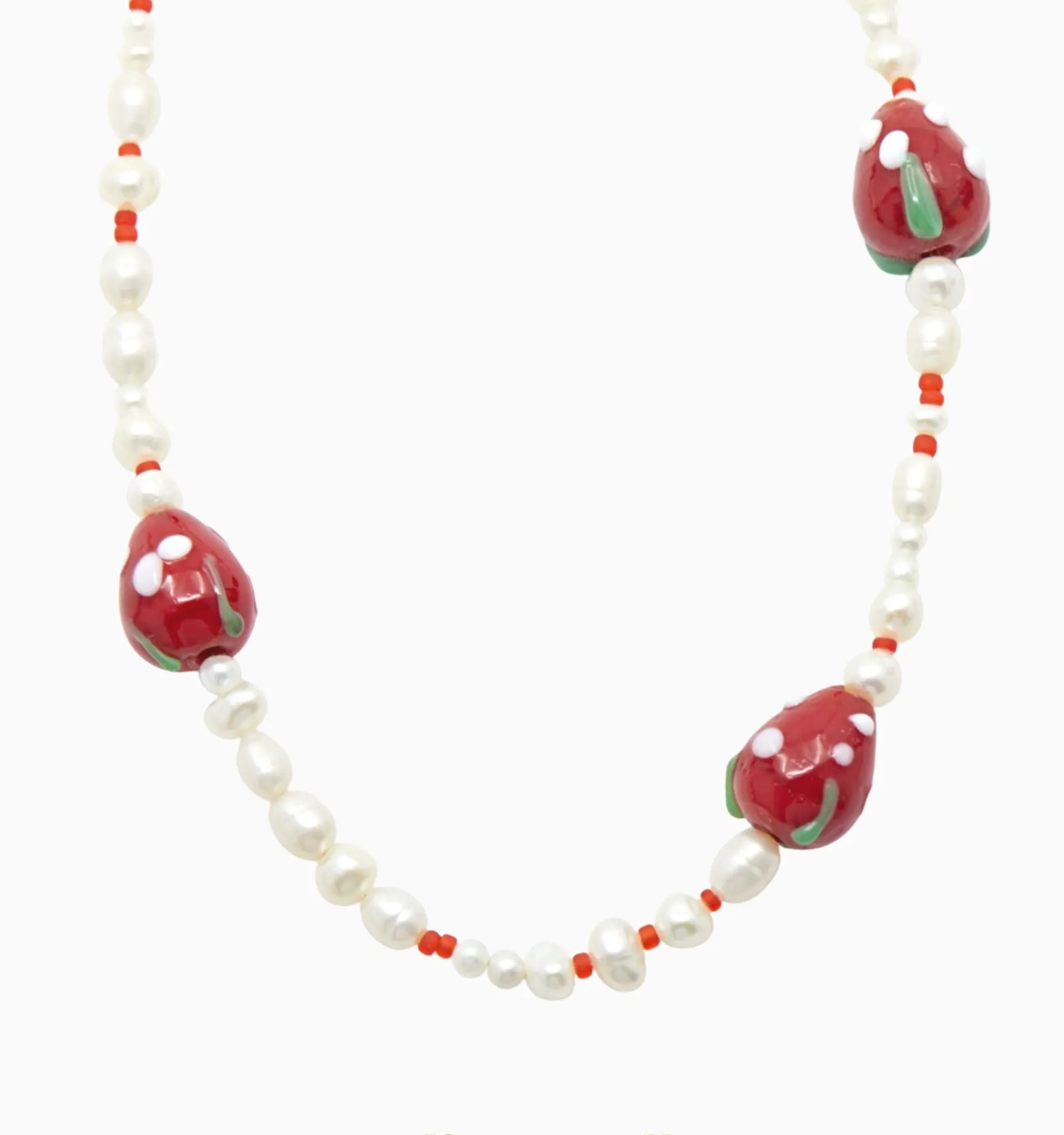 Strawberry Pearl Necklace