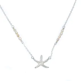 Summer Days Starfish Necklace Silver