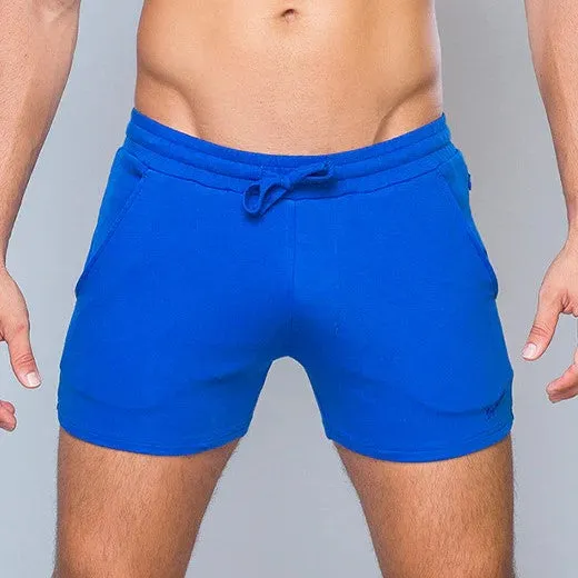 Supawear 4" cotton jersey short blue